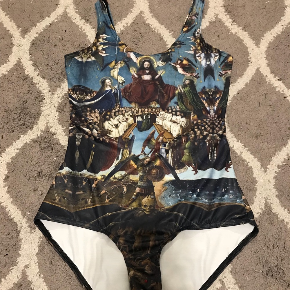 Authentic blackmilk clothing last judgment swim.